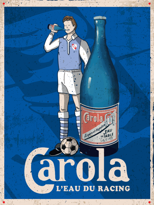 Plaque CAROLA en métal "Collection Racing"