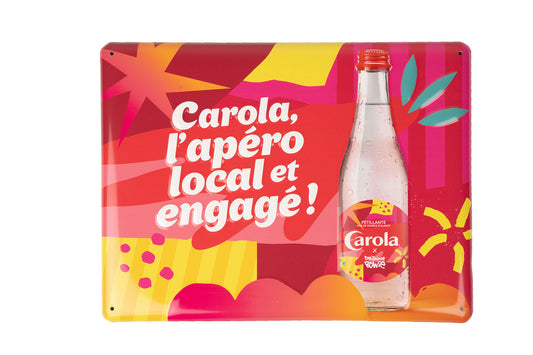 Plaque CAROLA en tôle collection "Capitaine Bowie"