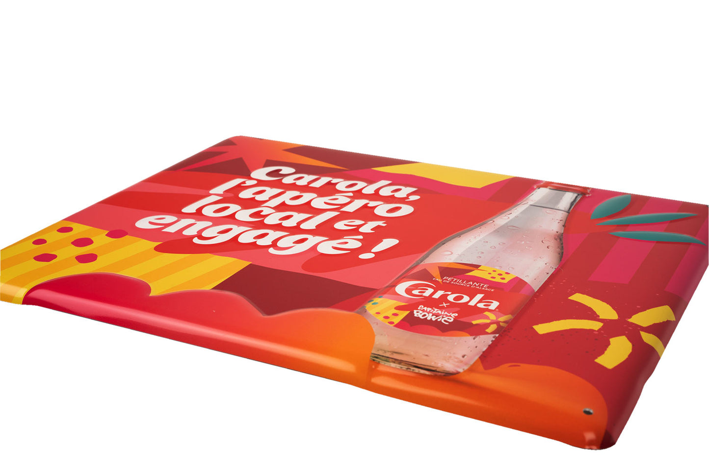 Plaque CAROLA en tôle collection "Capitaine Bowie"