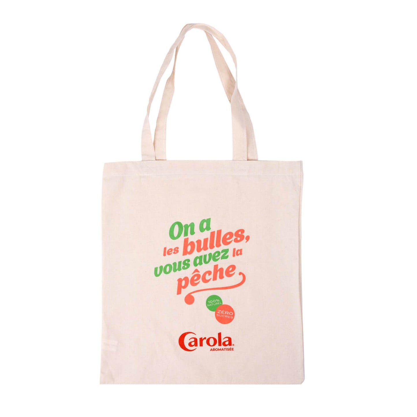 Sac tissu CAROLA modèle "Vous avez la Pêche"
