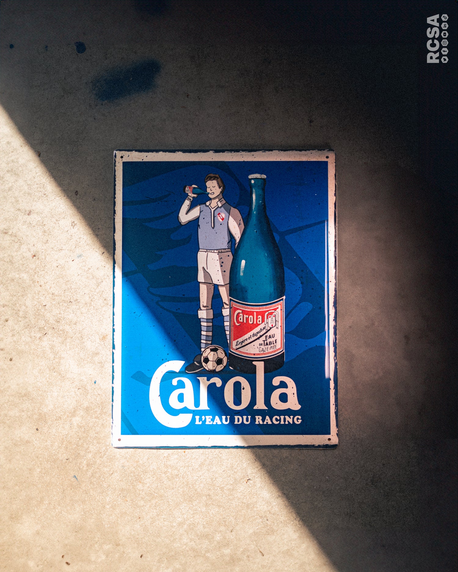 Plaque Carola en métal "Collection Racing"
