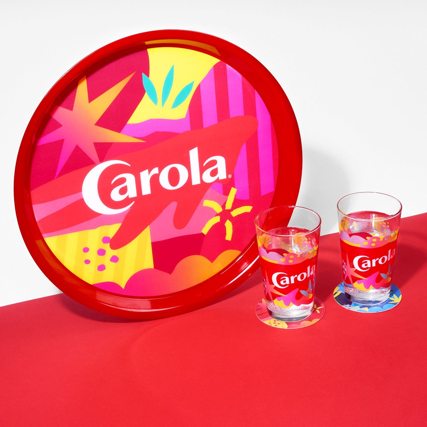 Sous-verre Carola collection "Capitaine Bowie" bleu et/ou rouge - Lot de 10