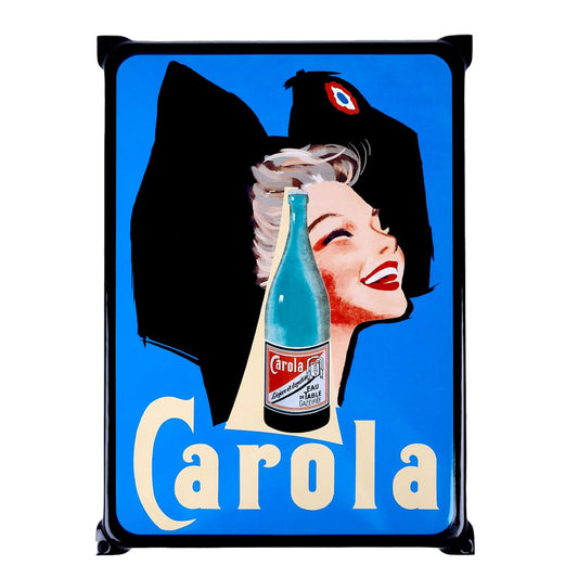 Plaque CAROLA en émail collection "Vintage"