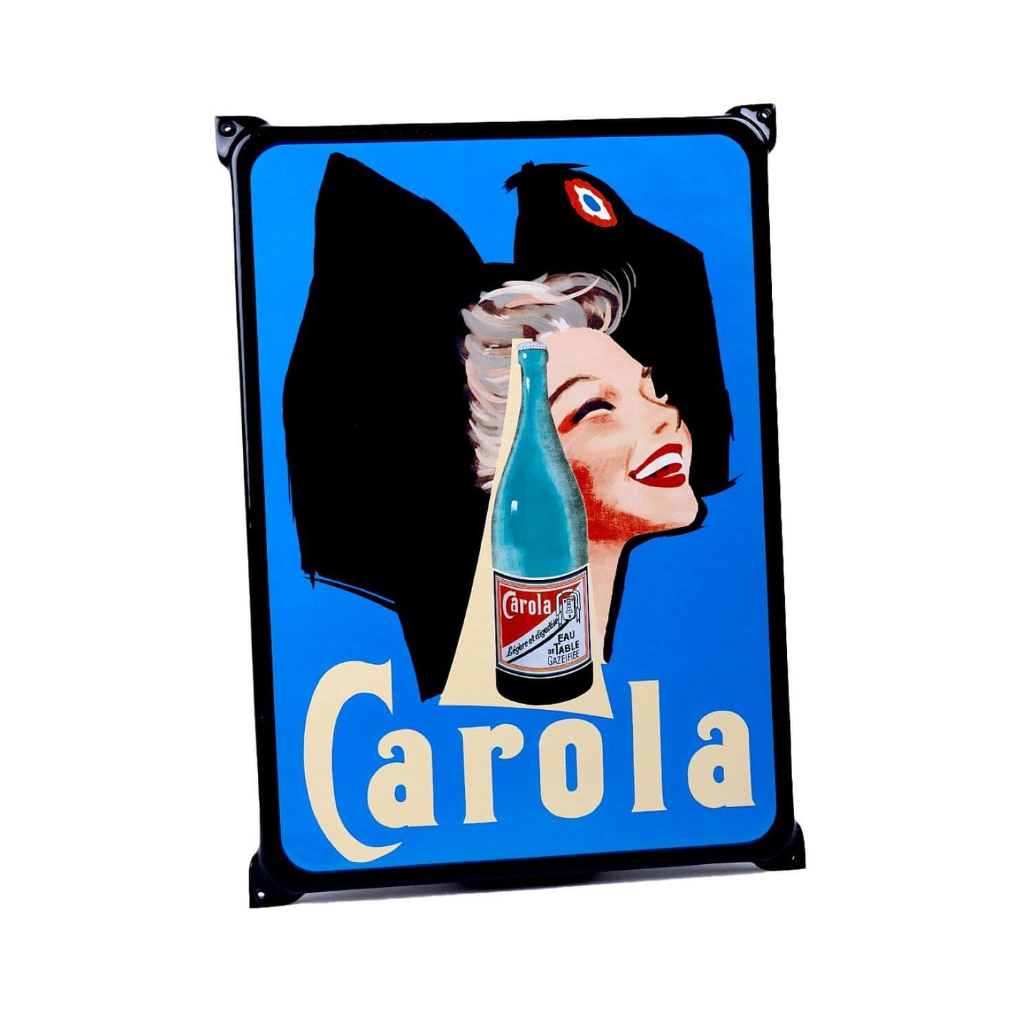 Plaque CAROLA en émail collection "Vintage"