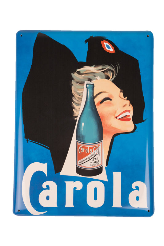 Plaque CAROLA en tôle collection "Vintage"